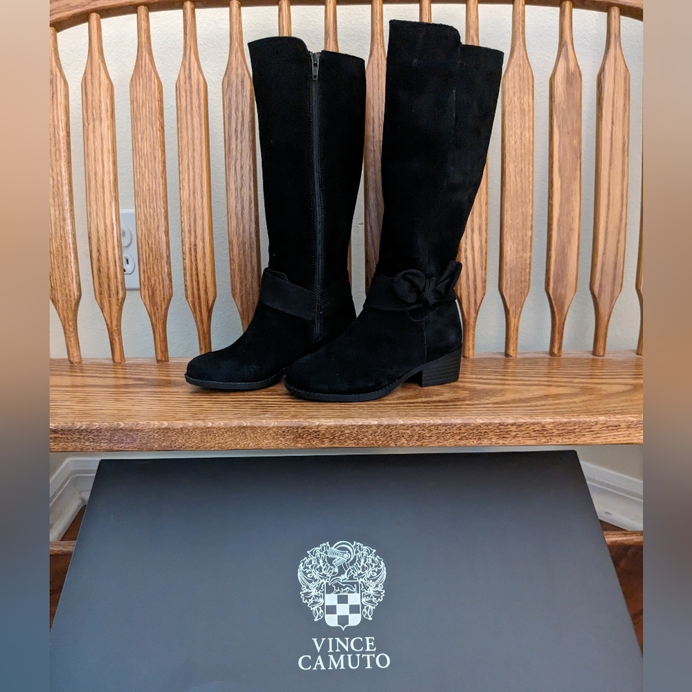 Vince Camuto Girls Black Suede Boots